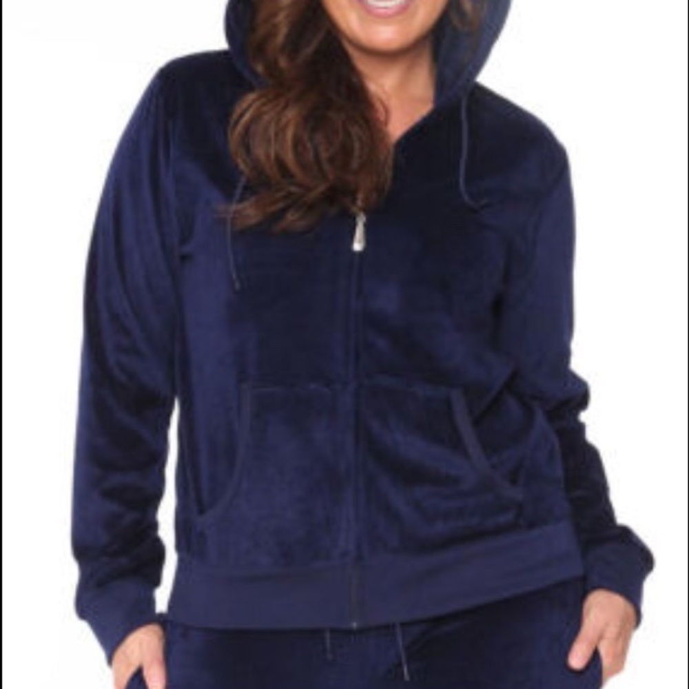 Mark White PLUS 3X Sweatsuit NAVY VELOUR SET